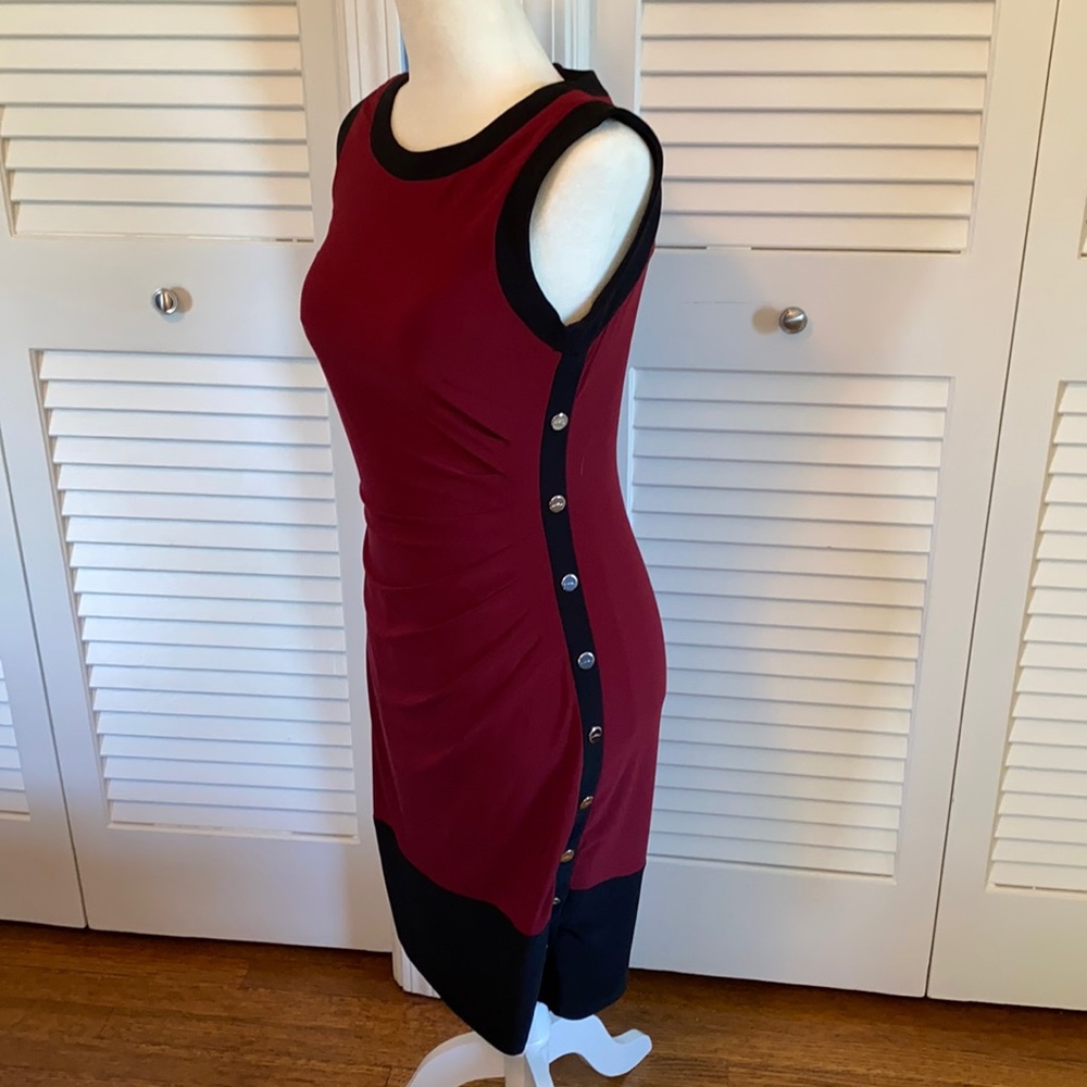 Ralph Lauren red and black block dress, size 2